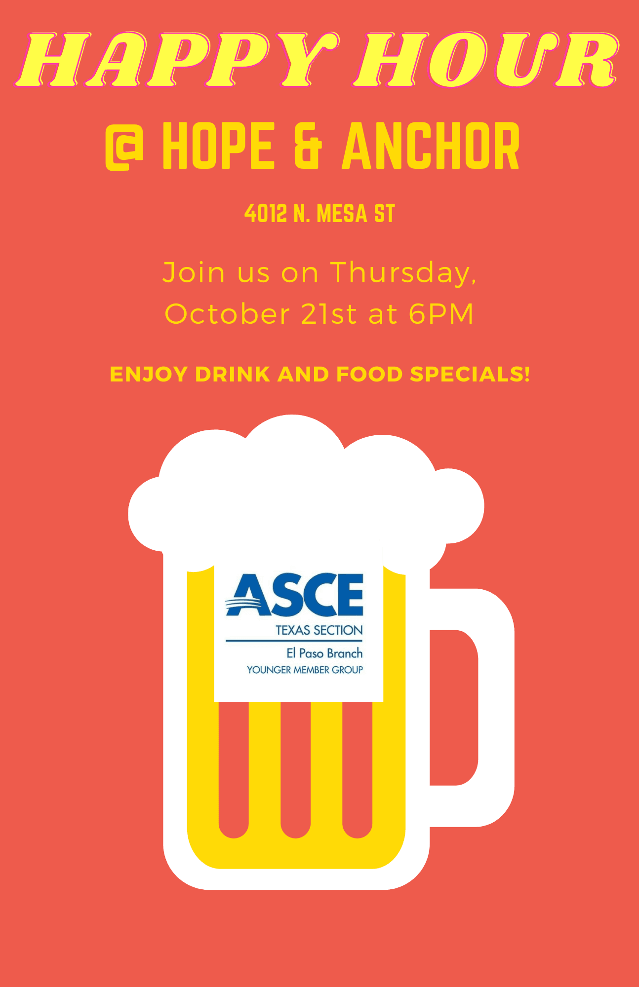 ASCE YMG in-person Happy Hour!